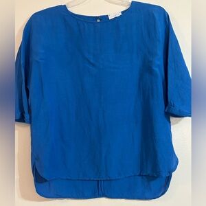 Roma Vibrant Blue Blouse oversized Italian Designed